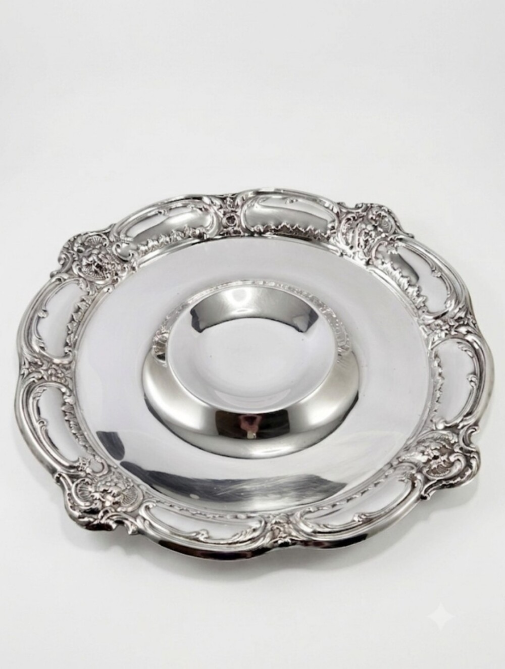 Vintage Mid-Century Poole Silver Co Beau-Regarde 15" Serving Platter Tray B-255